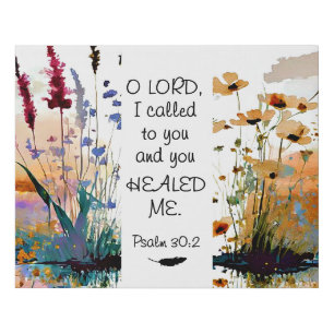 Psalm 30 2 O Lord I cried to You and You healed me Faux Canvas Print