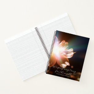 Psalm 30:5 Bible Study Glowing Flower Custom Notebook