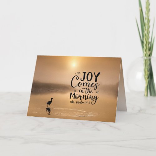Psalm 305 Joy comes in the morning Bible Verse  Card