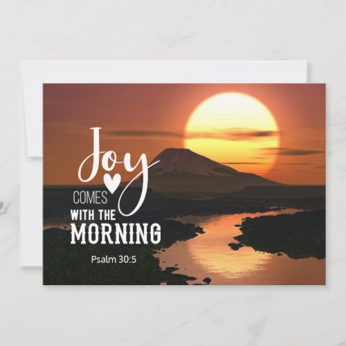 Psalm 305 Joy comes with the morning Flat Card 