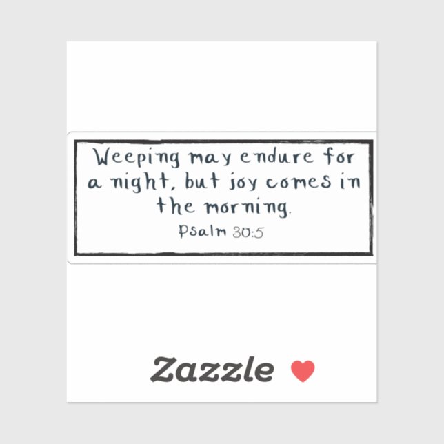 Psalm 30:5 Rectangle Vinyl Stickers (Sheet)
