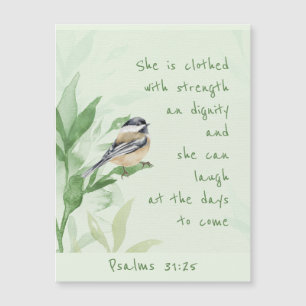 Psalm 31:25 She is clothed with Strength Scripture