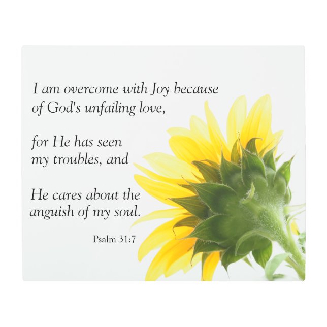 Psalm 31:7 Metal Wall Art (Front)