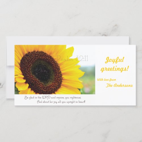 Psalm 3211 Scripture photocard Holiday Card