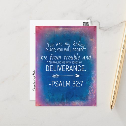 Psalm 327 Bible Verse Memory Card _ Postcard