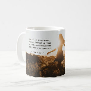 Psalm 32:7 You are my hiding place Bible Verse Coffee Mug
