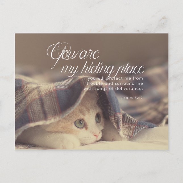 Psalm 32:7 - You are my hiding place Postcard (Front)
