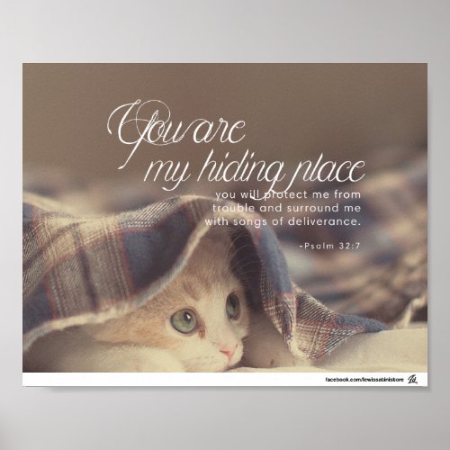 Psalm 327 _ You are my hiding place Poster