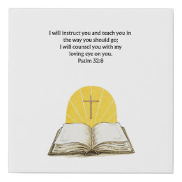Psalm 32:8 Bible Verse Christian Wall Art 