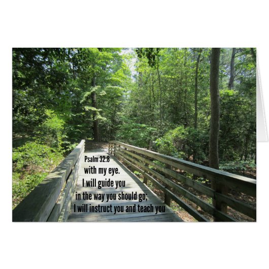 Psalm 32:8 I will instruct you and teach you... Cards (Front Horizontal)