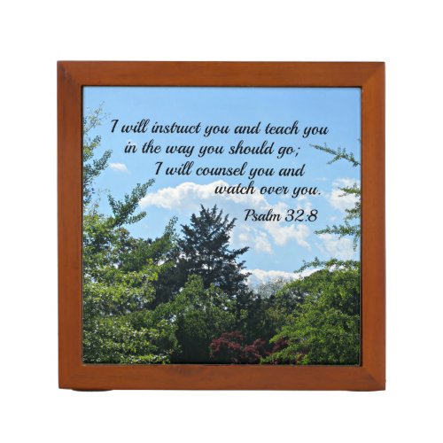 Psalm 328 I will instruct you and teach you Pencil Holder