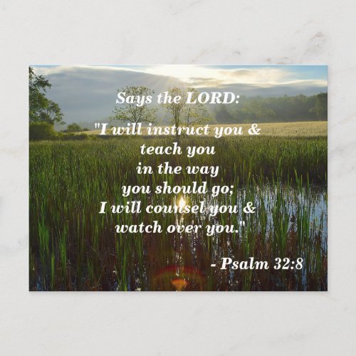 Psalm 328 I will Teach You Postcard