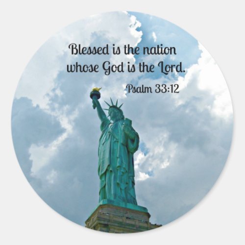 Psalm 3312 classic round sticker