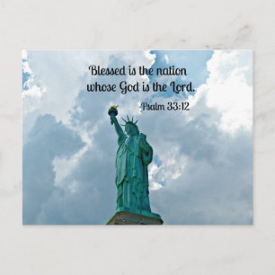 Psalm 33:12 postcard