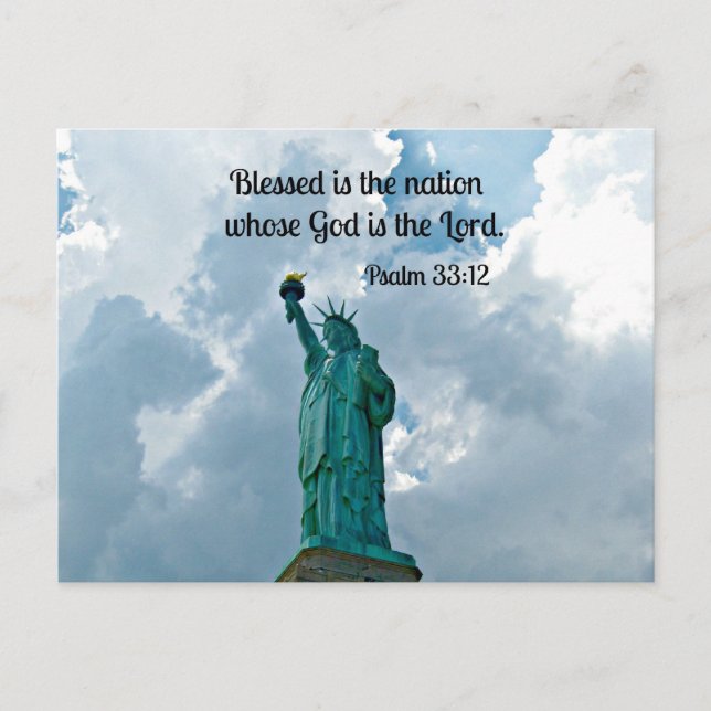 Psalm 33:12 postcard (Front)