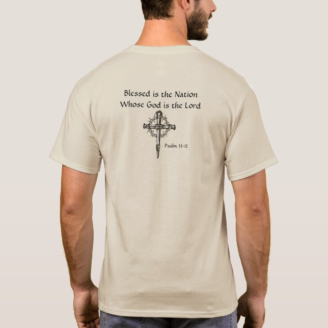 Psalm 33:12  T-Shirt (Back)
