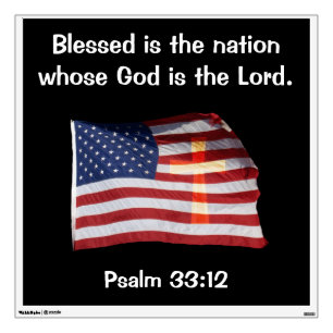 Psalm 33:12 Wall Decal