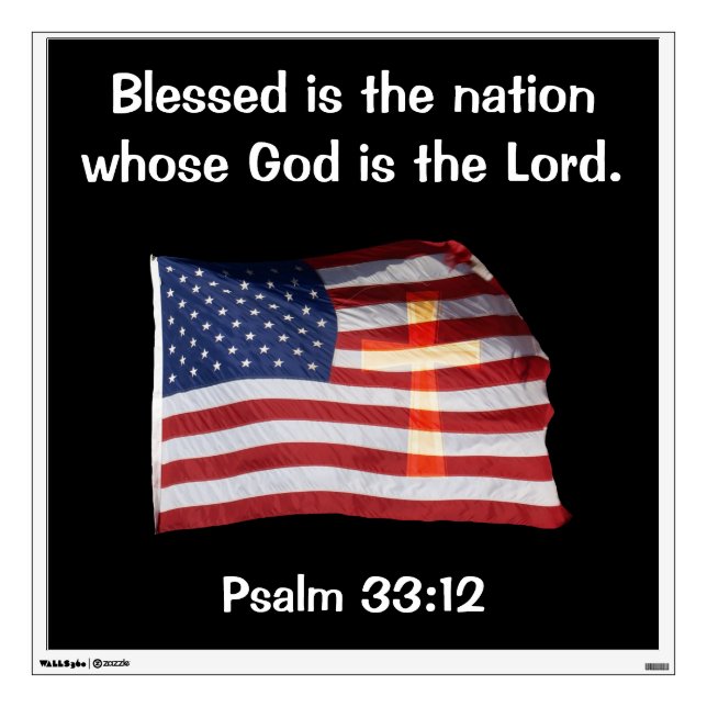 Psalm 33:12 Wall Decal (Front)