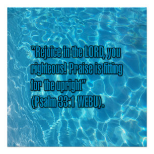 Psalm 33:1 WEBU Poster
