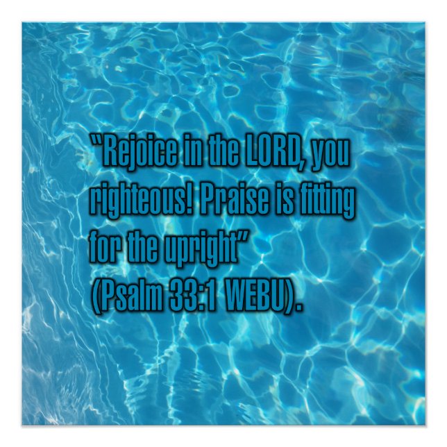 Psalm 33:1 WEBU Poster (Front)