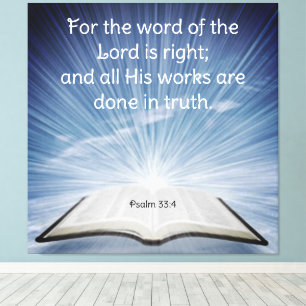 Psalm 33:4   canvas print