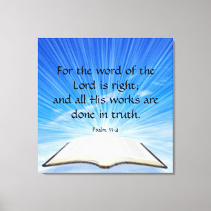 Psalm 33:4 canvas print