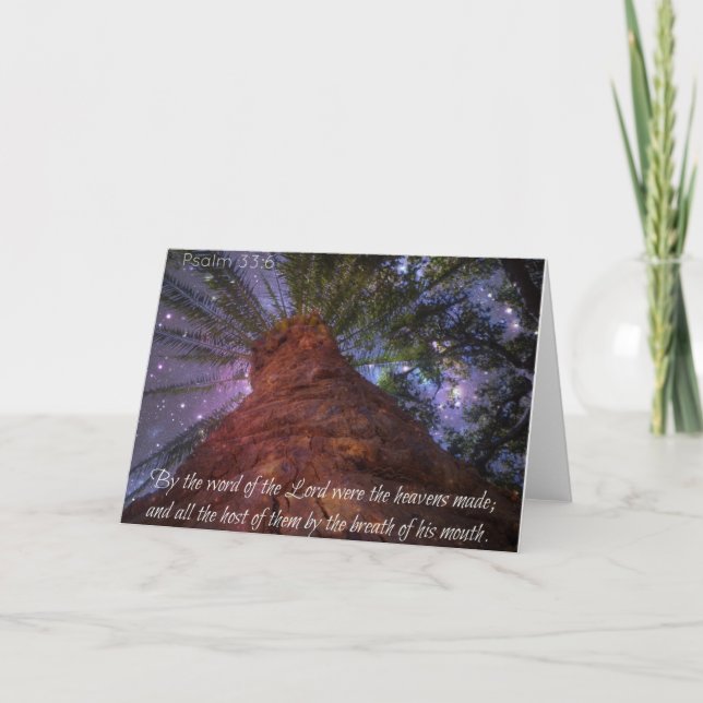 Psalm 33:6 Starry Night Card (Front)