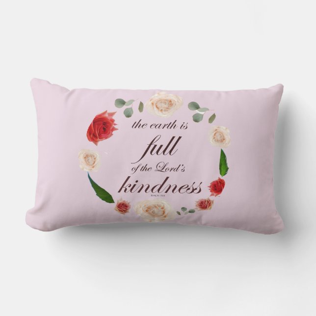 psalm 33 full kindness lumbar pillow (Front)