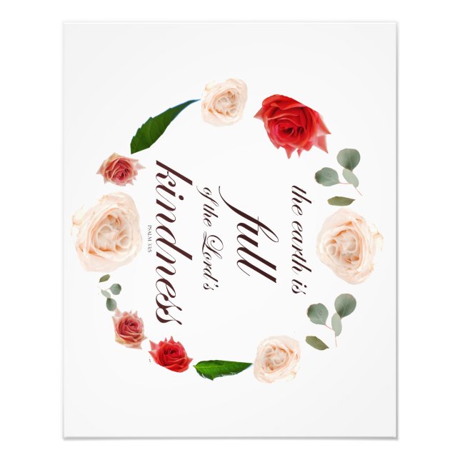 psalm 33 full kindness photo print (Front)