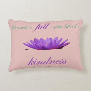 psalm 33 purple lotus kindness accent pillow