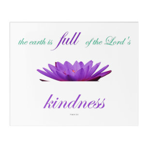 psalm 33 purple lotus kindness acrylic print