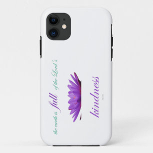 psalm 33 purple lotus kindness iPhone 11 case