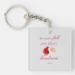Psalm 33 – "The Earth is Full of Lord’s Kindness Keychain
