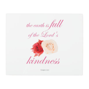 Psalm 33 – "The Earth is Full of Lord’s Kindness Metal Print