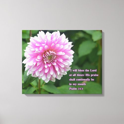 Psalm 341 canvas print