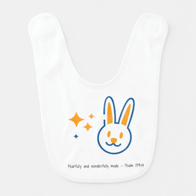 Psalm 34:4 Baby Bib (Front)