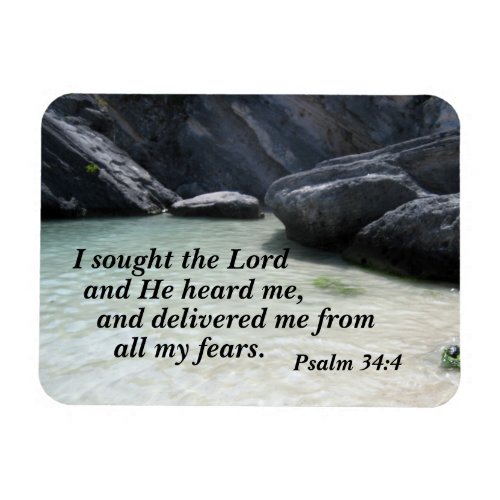 Psalm 344 I sought the Lord and He heard me Magnet