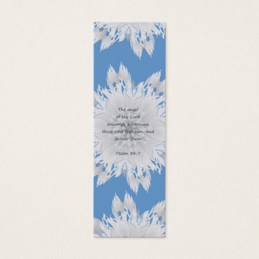 Psalm 34:7 Angel Scripture Bible Bookmark (Front)