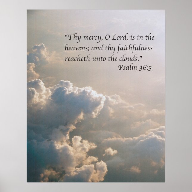 Psalm 36:5 poster (Front)