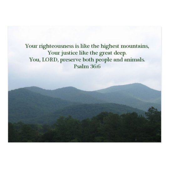 Psalm 36:6 postcard | Zazzle.com