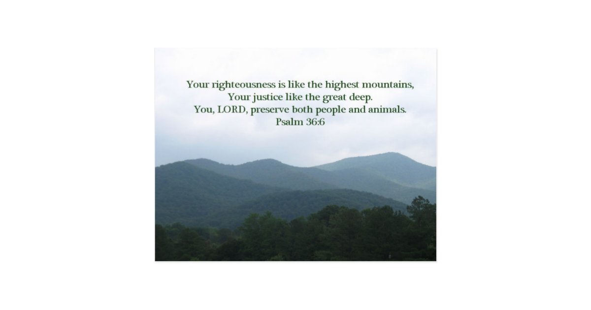 Psalm 36:6 postcard | Zazzle.com