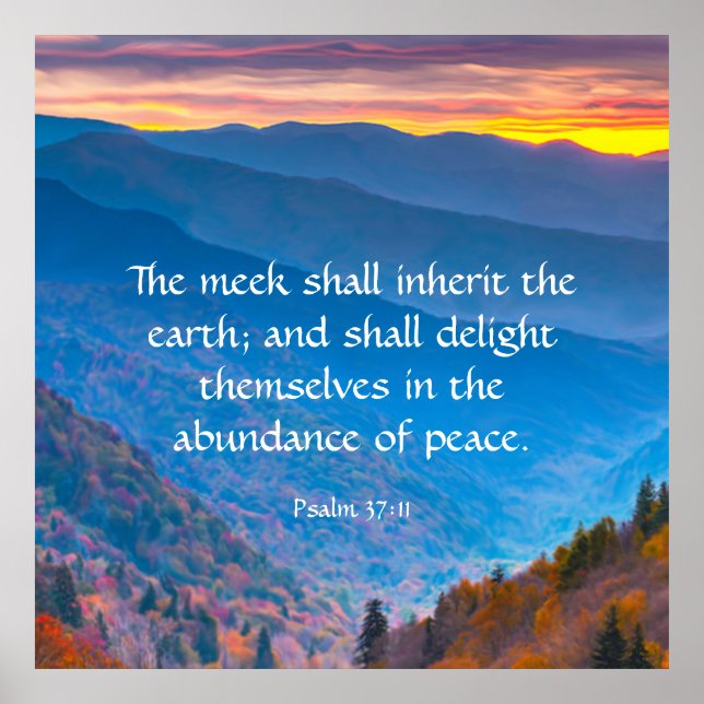 Psalm 37:11  poster (Front)