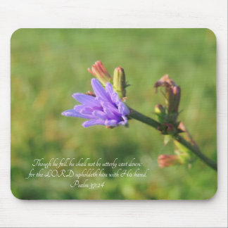 Psalm 37:24 Wildflower Mouse Pad