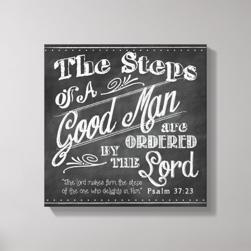Psalm 3732 Fathers Day Wrapped Canvas