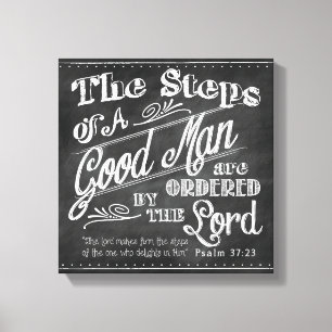 Psalm 37:32 Father's Day Wrapped Canvas Print