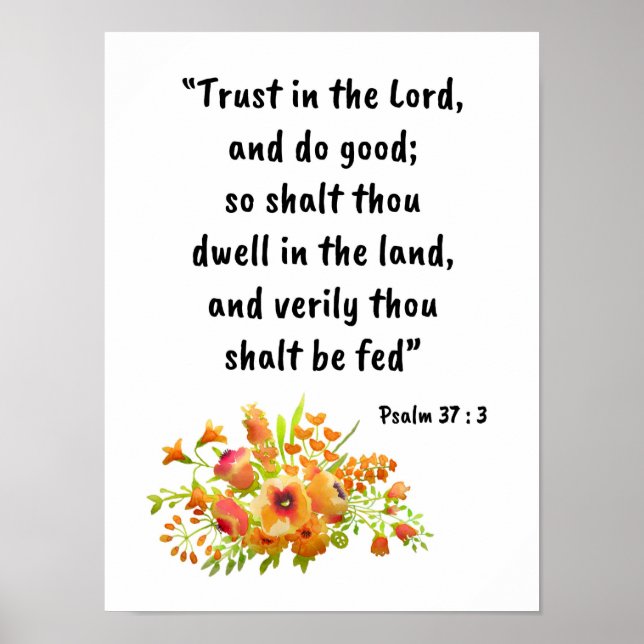 Psalm 37 : 3 poster (Front)