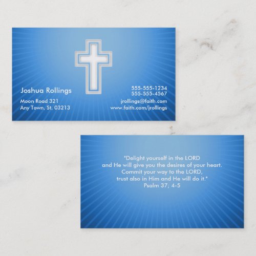 Psalm 37; 4-5 - Christian Business Card