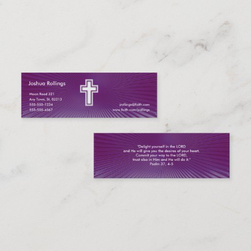 Customizable Psalm 37; 4-5 - Christian Business Card