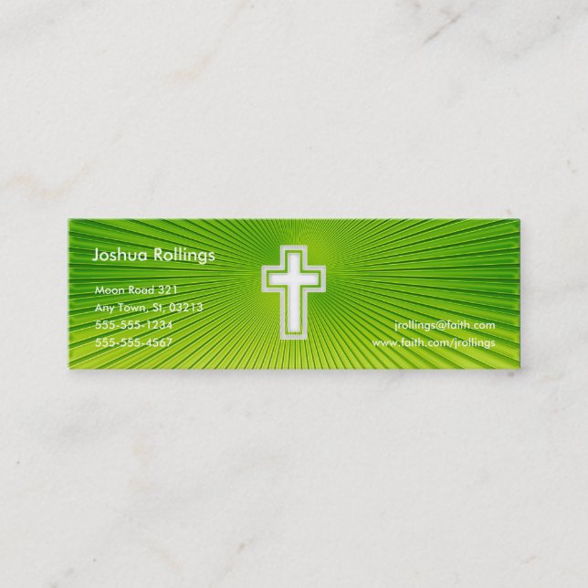 Psalm 37; 4-5 - Christian Mini Business Card (Front)