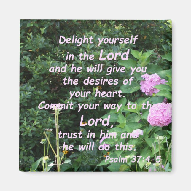 Psalm 37:4-5 magnet (Front)